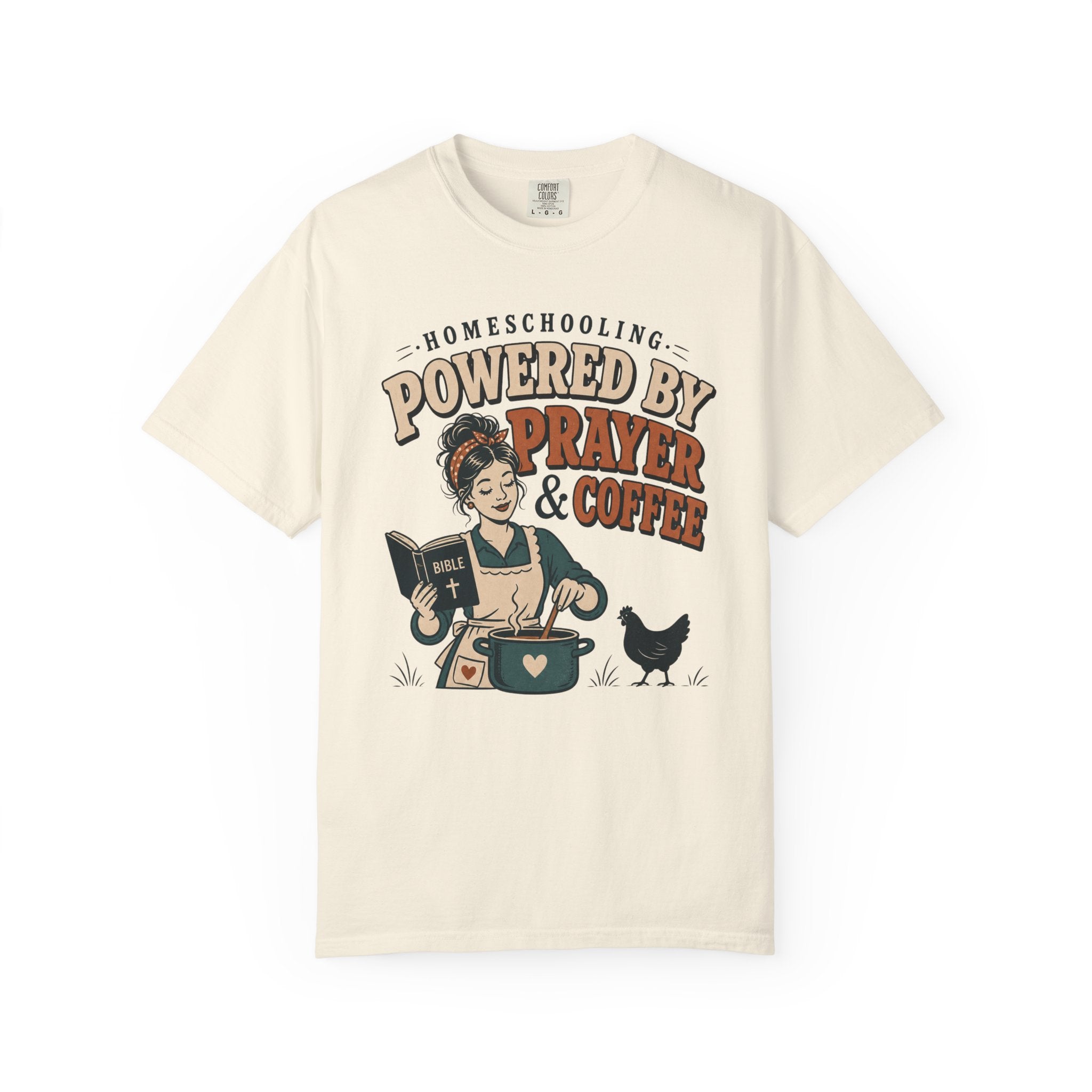 Homeschooling Powered by Prayer and Coffee T-Shirt