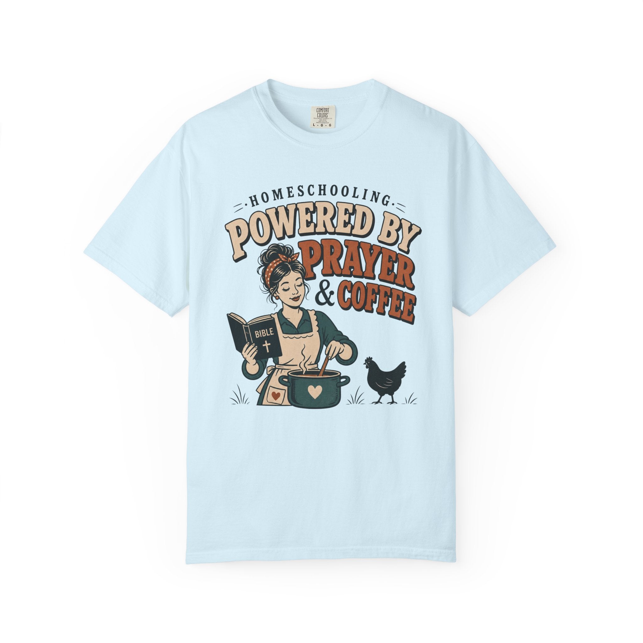 Homeschooling Powered by Prayer and Coffee T-Shirt