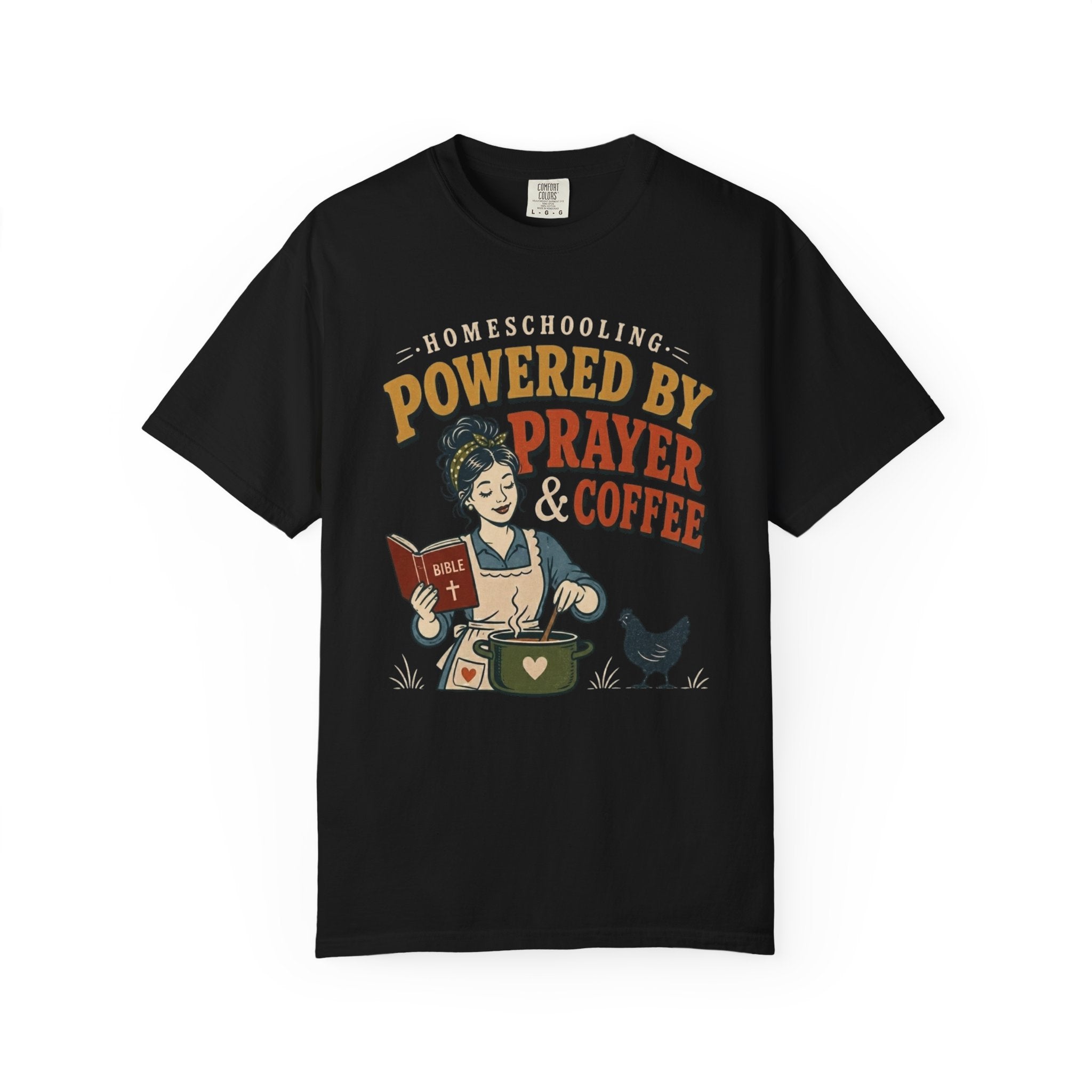 Homeschooling Powered by Prayer and Coffee T-Shirt