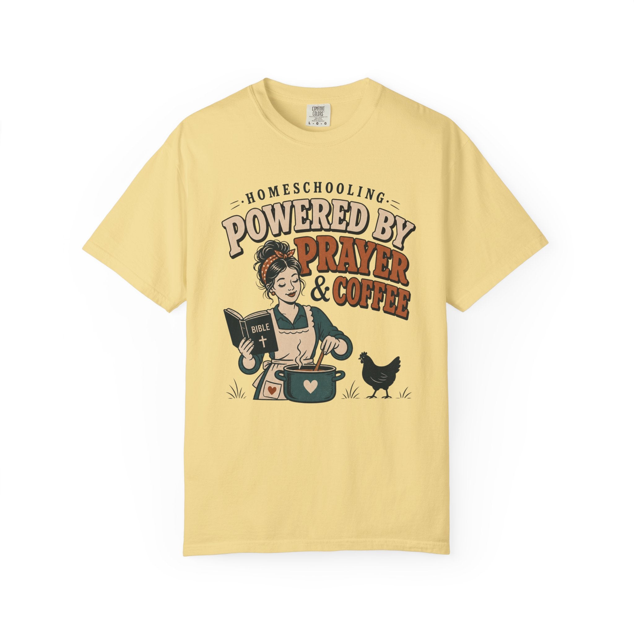 Homeschooling Powered by Prayer and Coffee T-Shirt