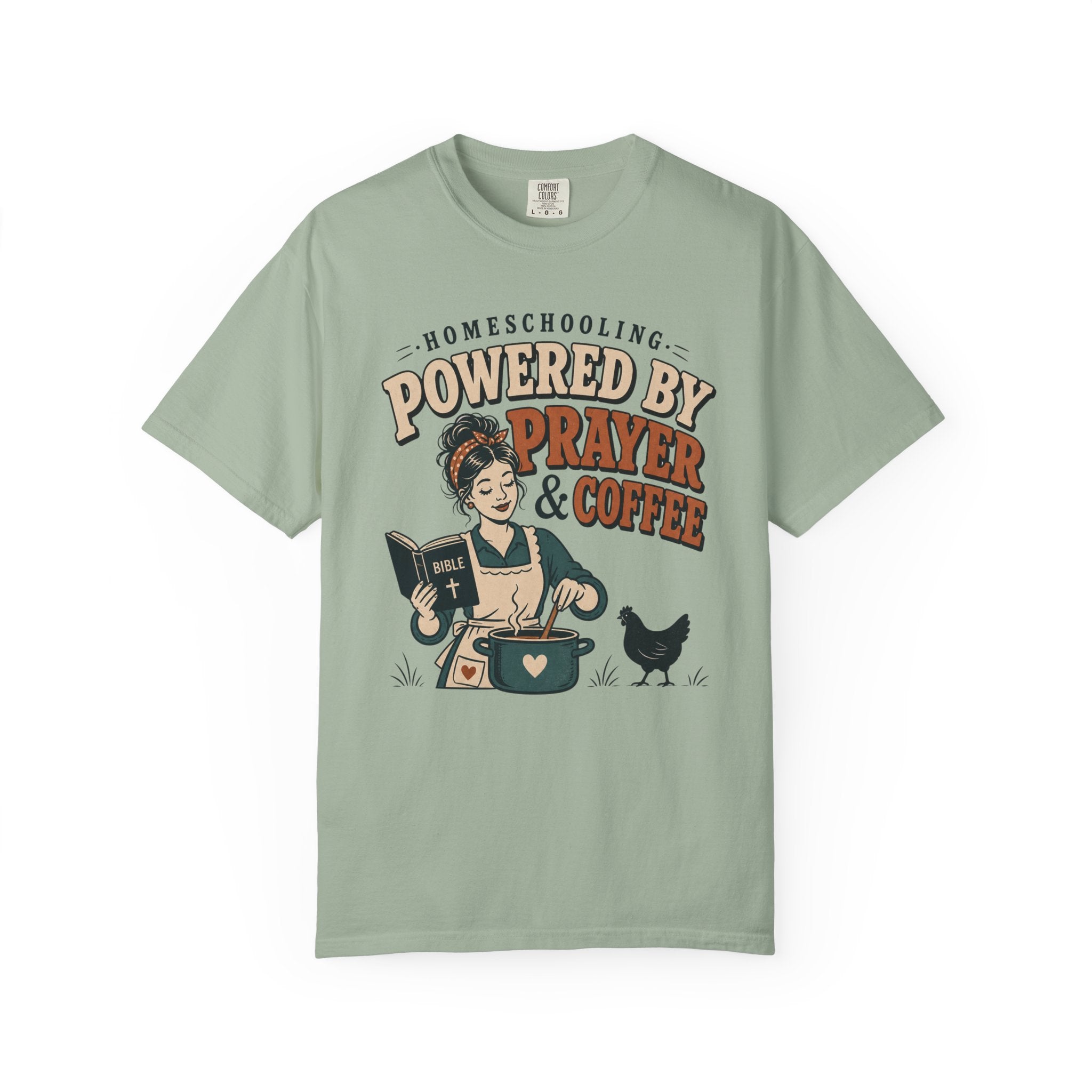Homeschooling Powered by Prayer and Coffee T-Shirt