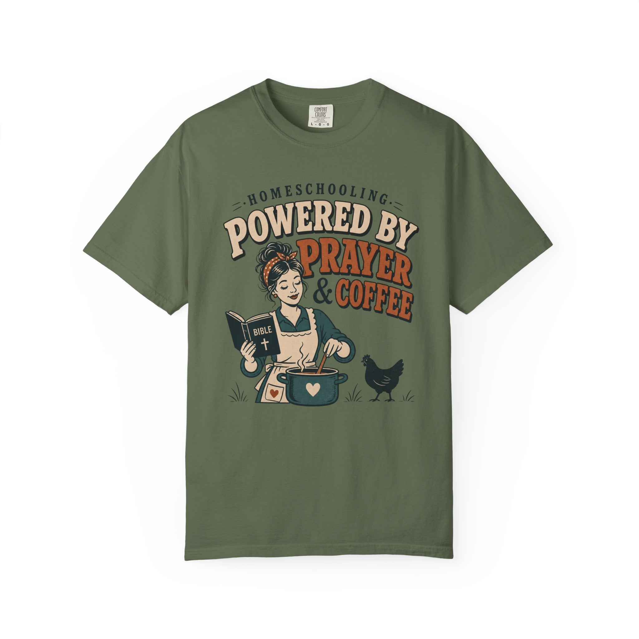 Homeschooling Powered by Prayer and Coffee T-Shirt