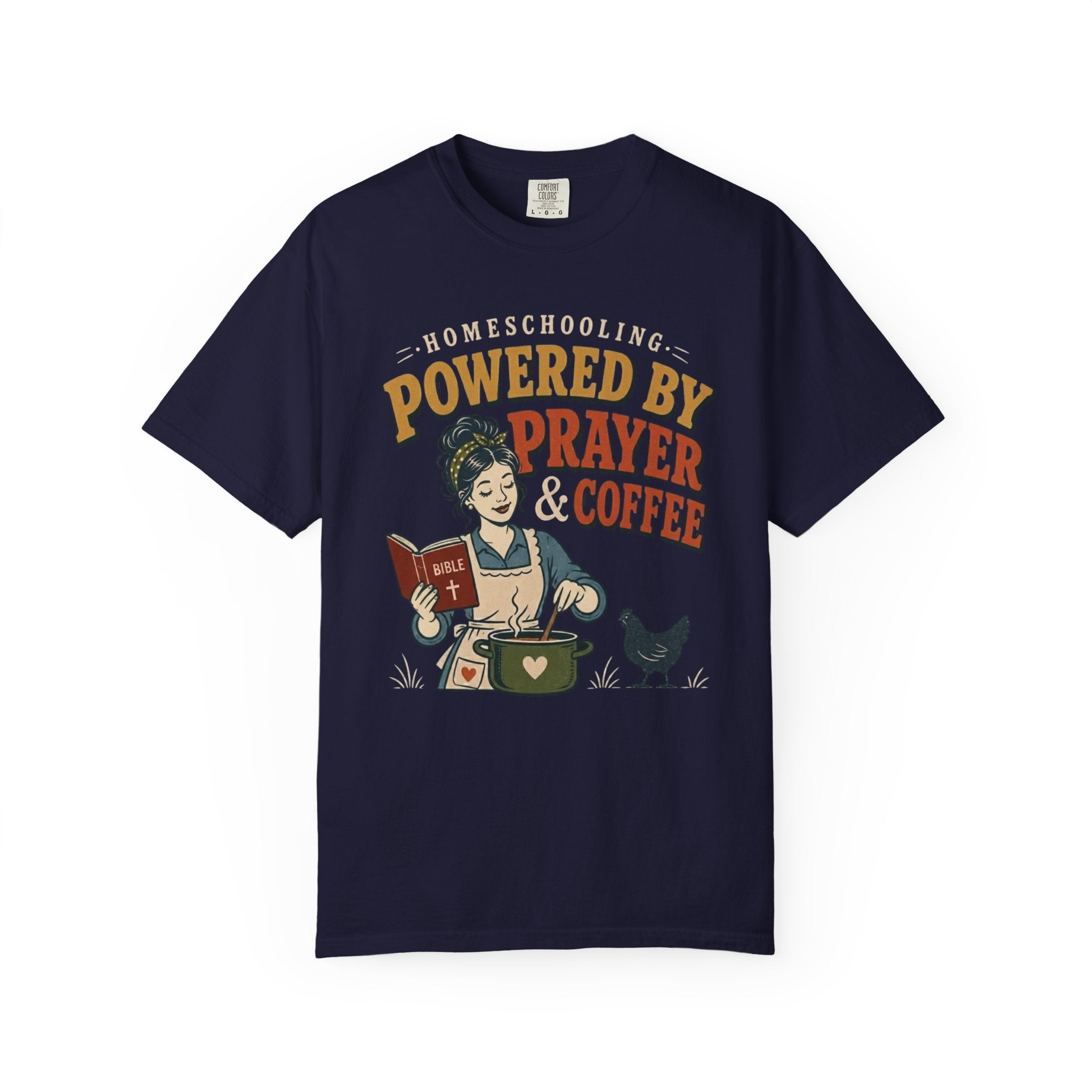 Homeschooling Powered by Prayer and Coffee T-Shirt