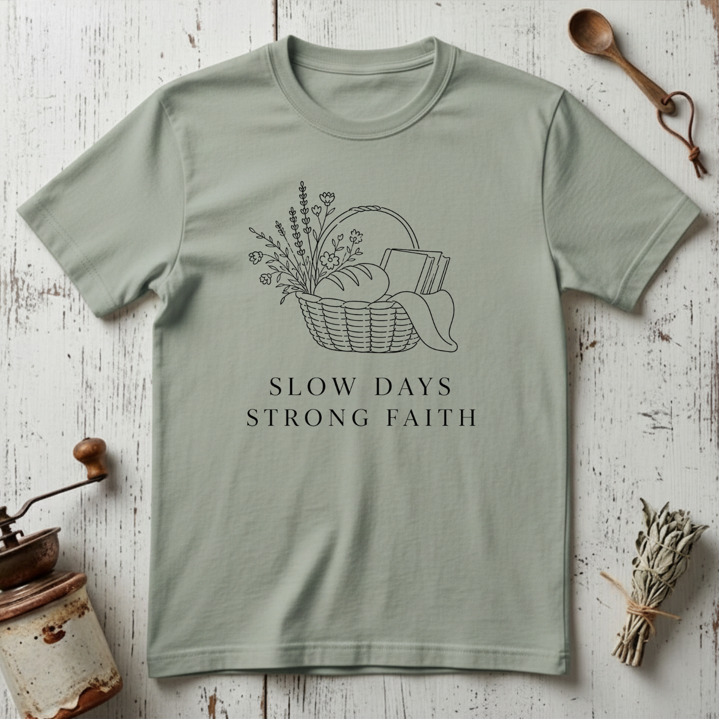 Slow Days Strong Faith T-shirt