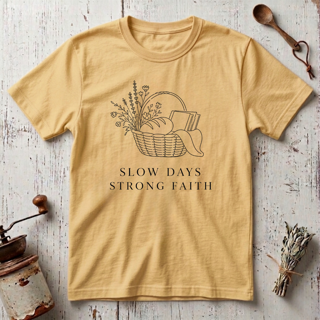 Slow Days Strong Faith T-shirt