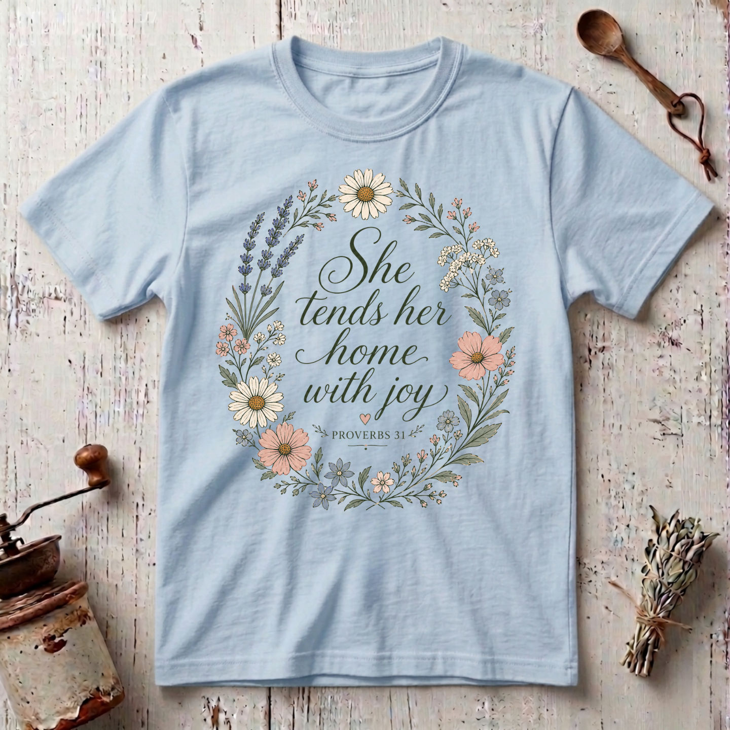 Tends Her Home T-shirt