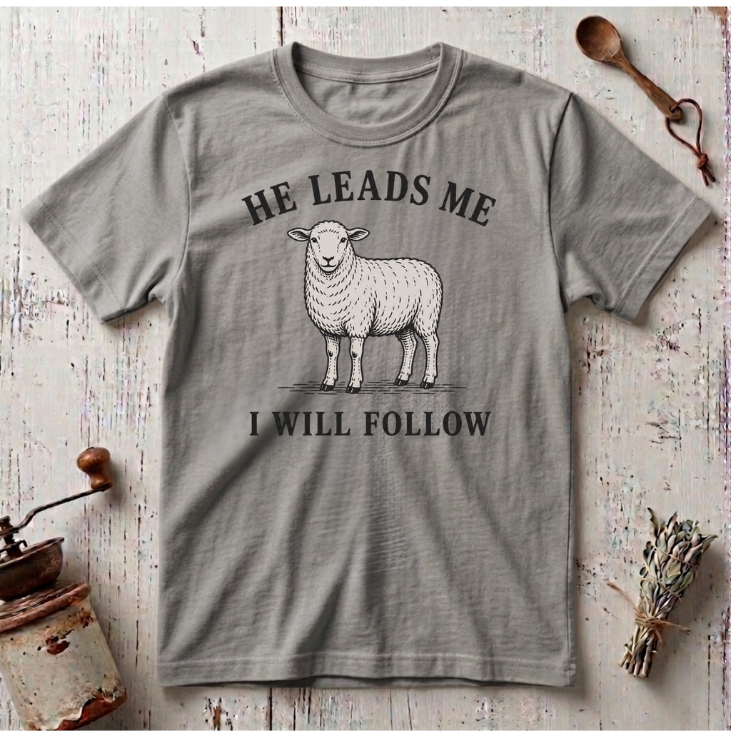 He Leads I Will Follow T-Shirt