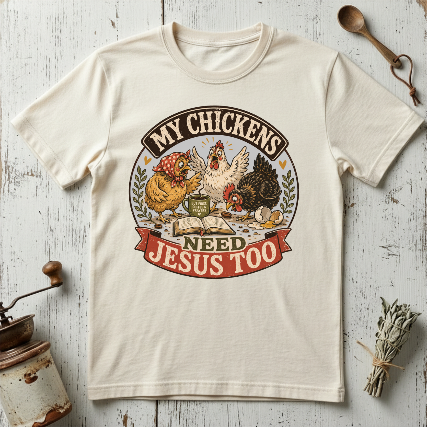 Chickens Jesus T-Shirt