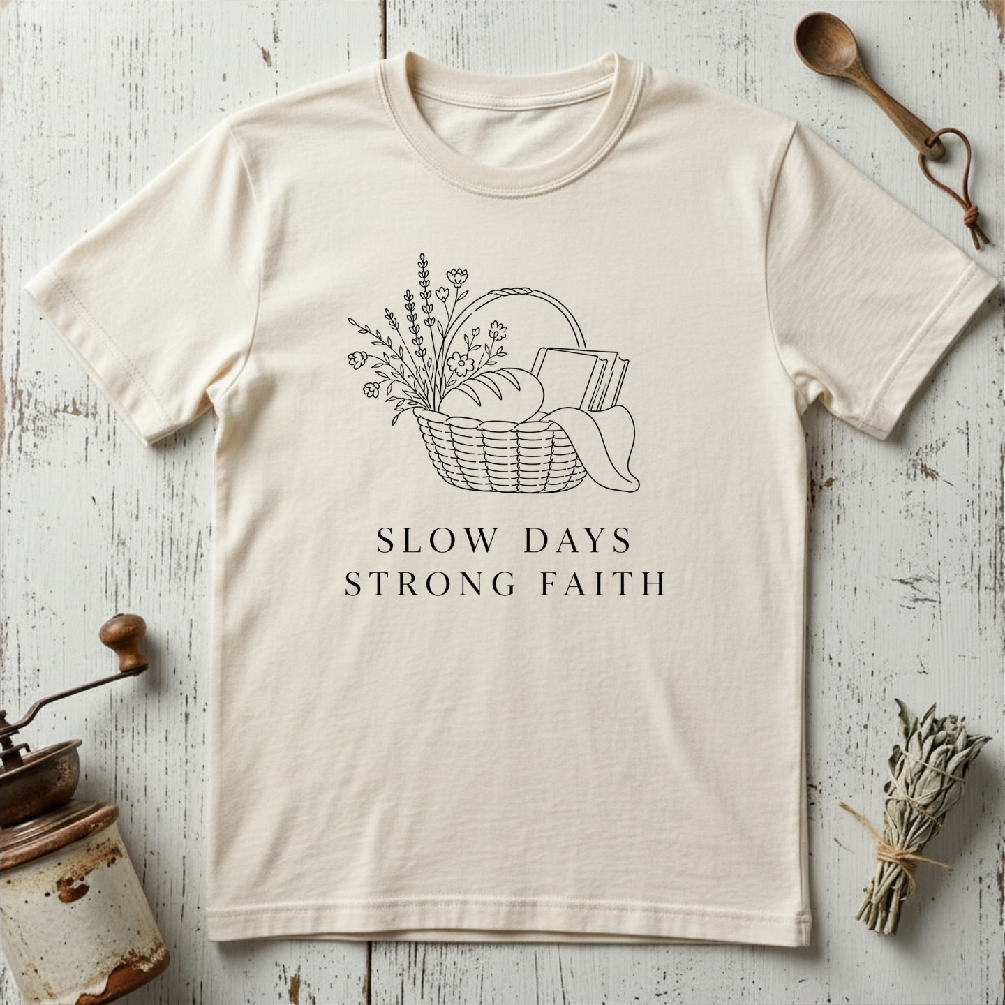 Slow Days Strong Faith T-shirt