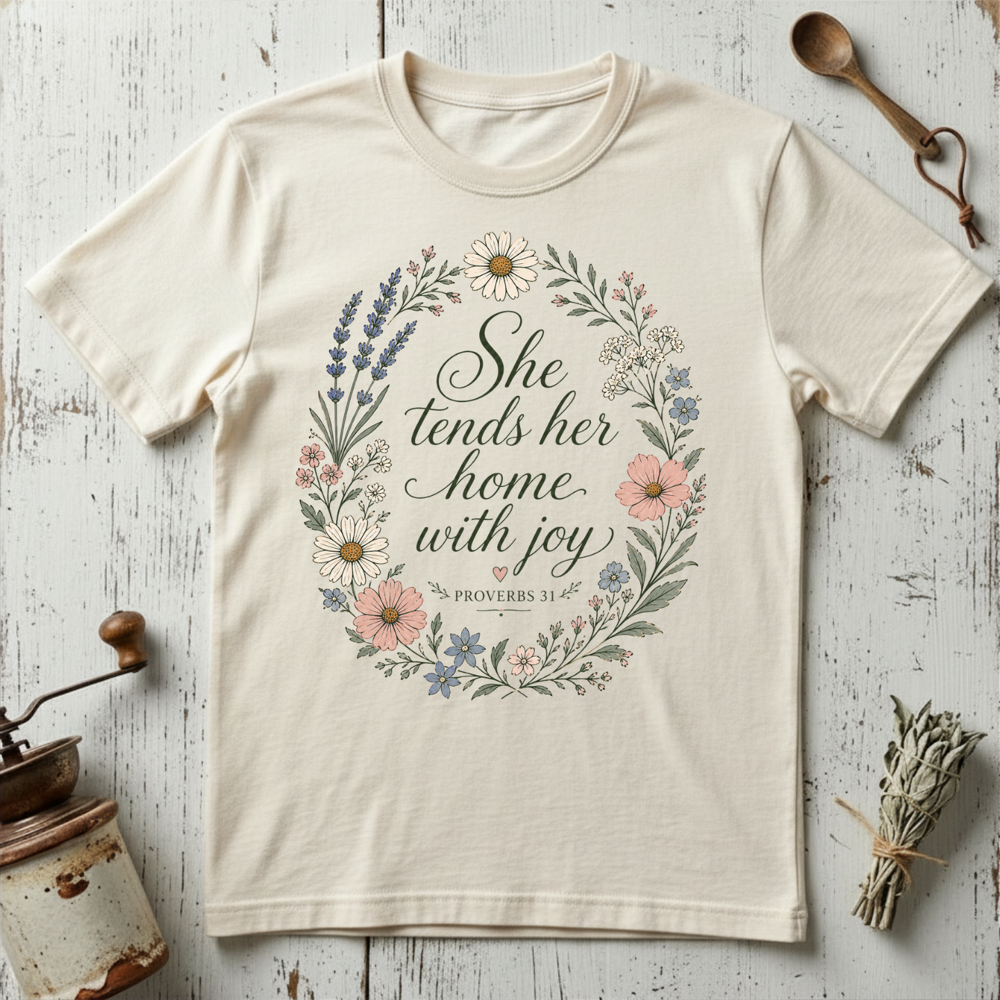 Tends Her Home T-shirt