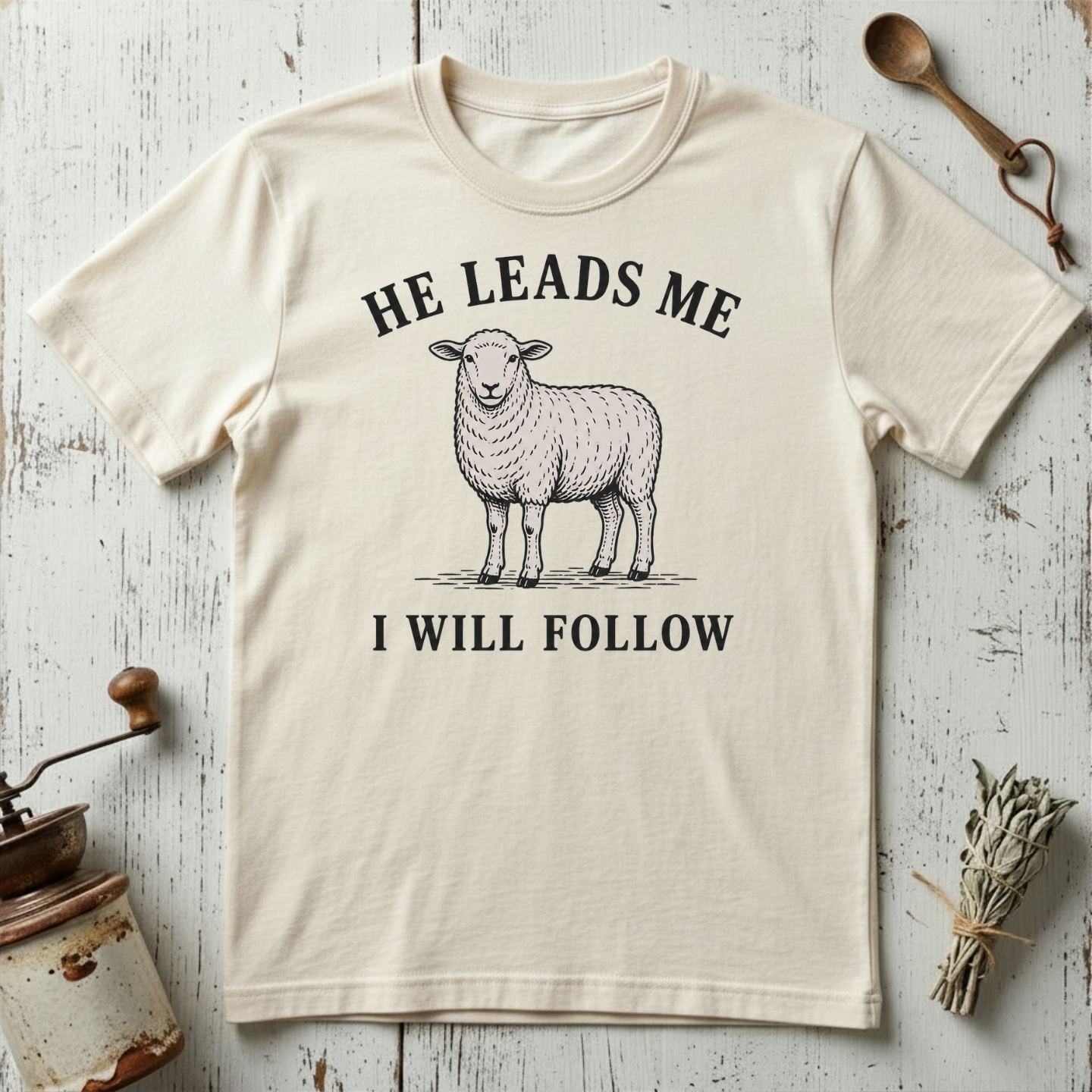 He Leads I Will Follow T-Shirt