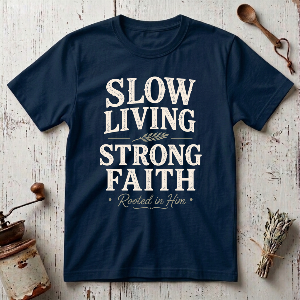 Slow Living Strong Faith T-shirt