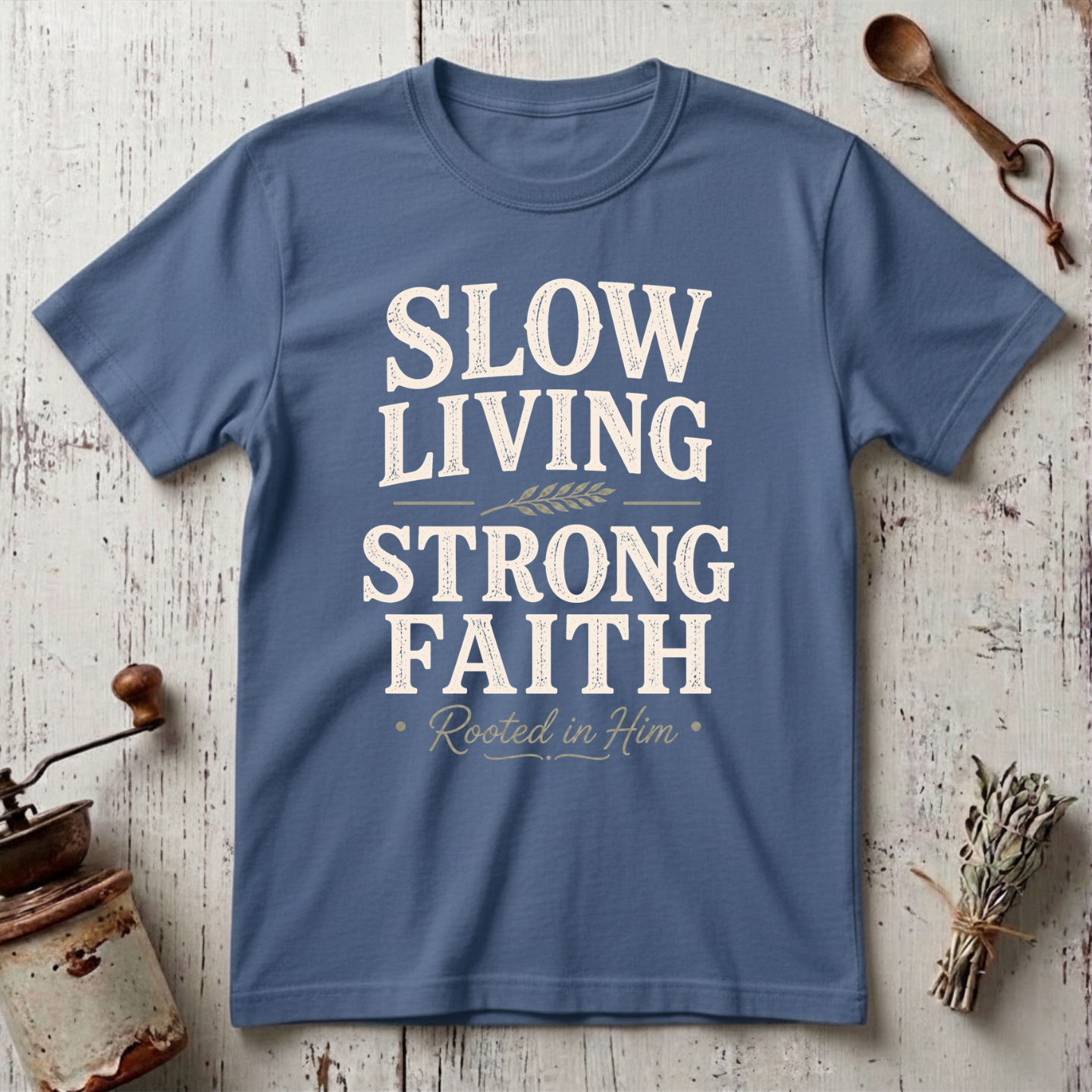 Slow Living Strong Faith T-shirt