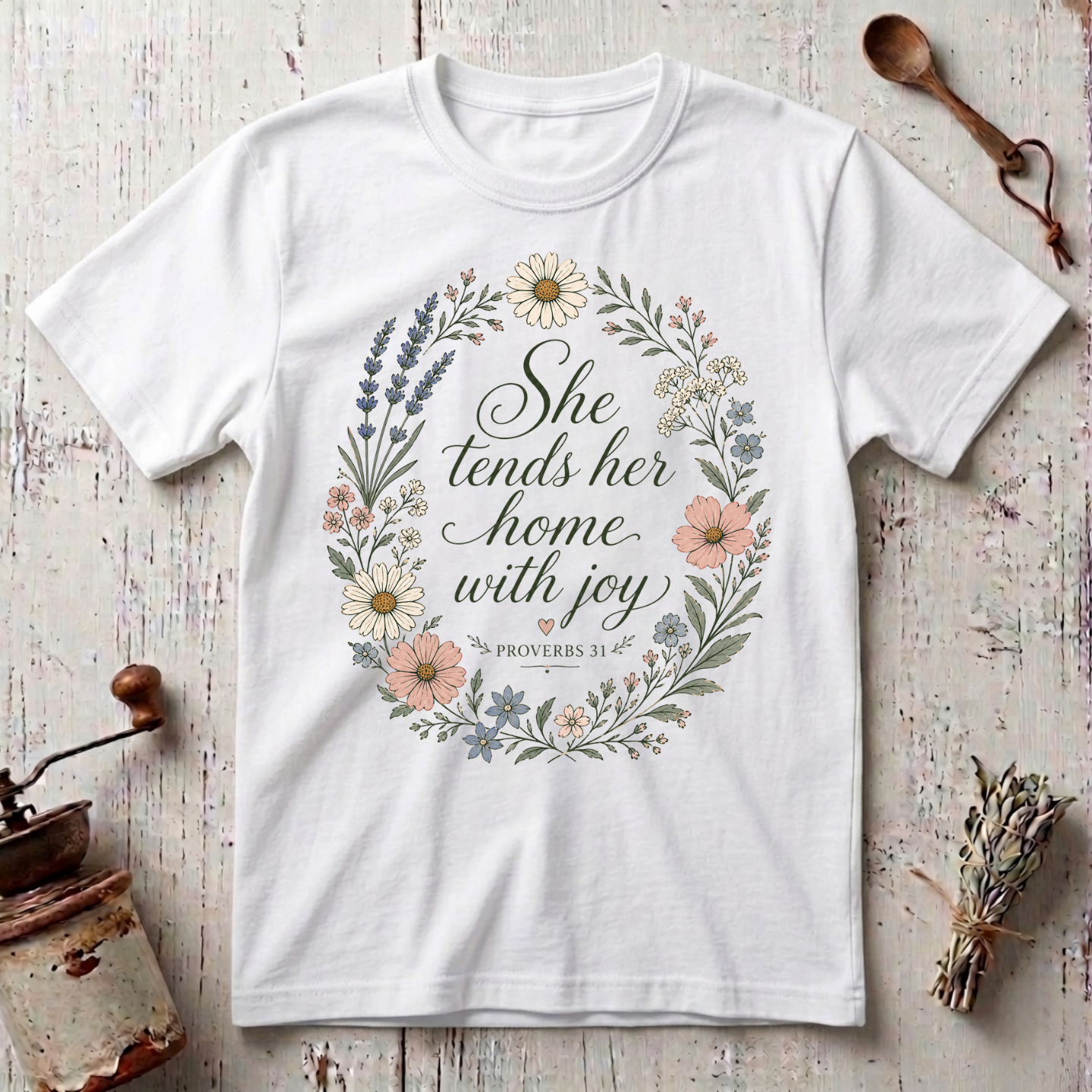 Tends Her Home T-shirt